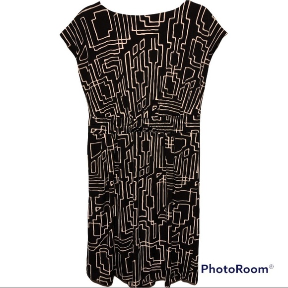 Worthington Geometric Print Cap Sleeve Dress - Picture 2 of 4